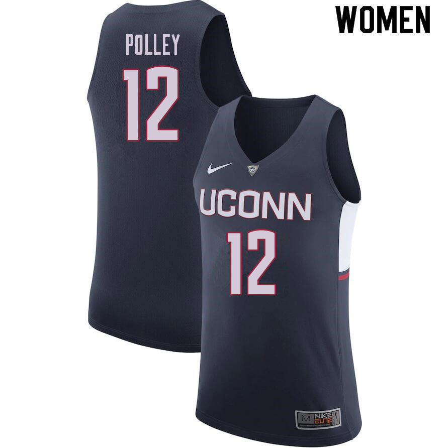 Women #12 Tyler Polley Uconn Huskies College Basketball Jerseys Sale-Navy